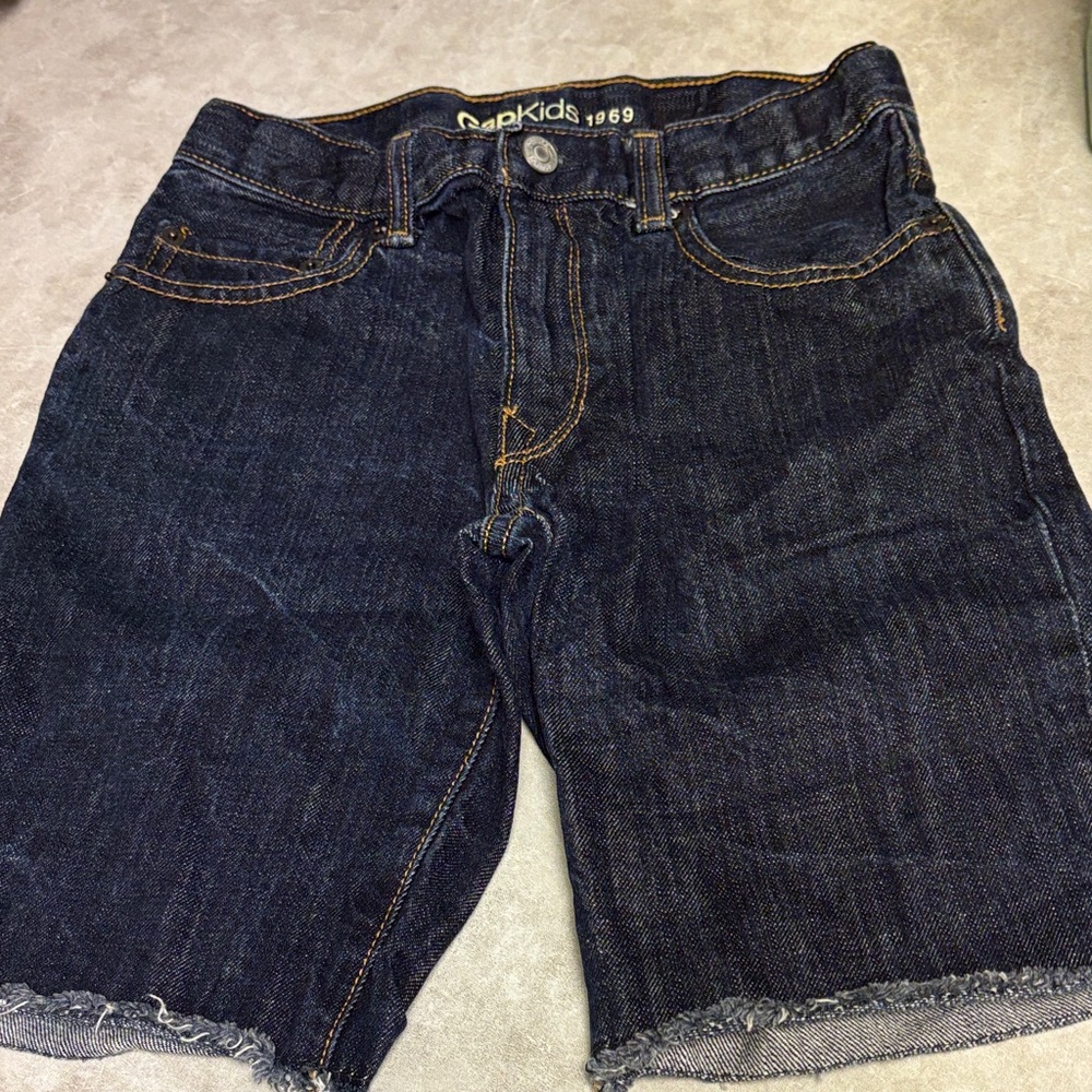 GAP Kids Navy Blue Denim Shorts with Contrast Stitching